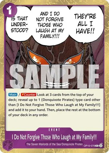 I Do Not Forgive Those Who Laugh at My Family!!!