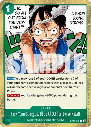 I Know You're Strong... So I'll Go All Out from the Very Start!!!