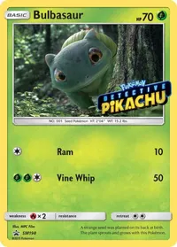 Bulbasaur SM198 Detective Pikachu Stamped