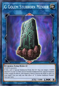 G Golem Stubborn Menhir