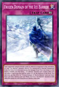 Frozen Domain of the Ice Barrier