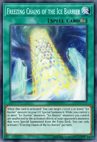 Freezing Chains of the Ice Barrier