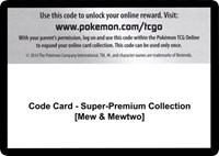 Code Card - Super-Premium Collection [Mew & Mewtwo]