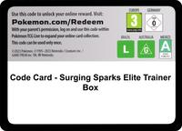 Code Card - Surging Sparks Elite Trainer Box