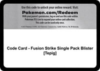 Code Card - Fusion Strike Single Pack Blister [Tepig]