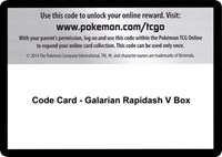 Code Card - Galarian Rapidash V Box