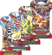 Obsidian Flames Sleeved Booster Pack Art Bundle [Set of 4]