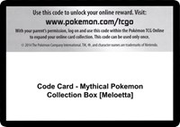 Code Card - Mythical Pokemon Collection Box [Meloetta]