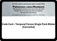 Code Card - Temporal Forces Single Pack Blister [Carvanha]