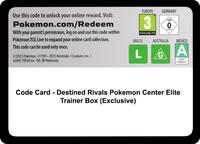 Code Card - Destined Rivals Pokemon Center Elite Trainer Box (Exclusive)