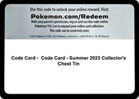 Code Card - Summer 2023 Collector's Chest Tin