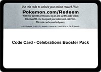Code Card - Celebrations Booster Pack