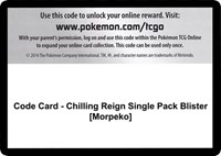 Code Card - Chilling Reign Single Pack Blister [Morpeko]