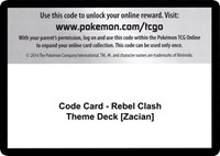 Code Card - Rebel Clash Theme Deck [Zacian]